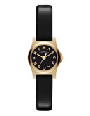 Marc By Marc Jacobs Womens Dinky Black Leather Strap - BLACK