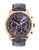 Guess Embossed Leather Chronograph Watch - Navy