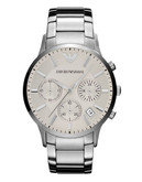 Emporio Armani Men's Stainless Steel Men's Chronograph Watch - Silver