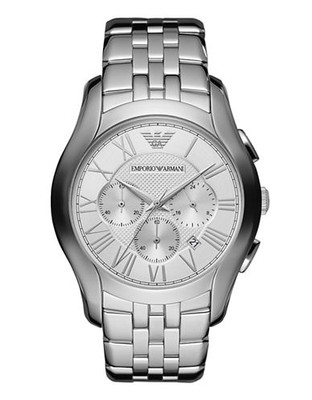 Emporio Armani Classic Chronograph Watch - Silver