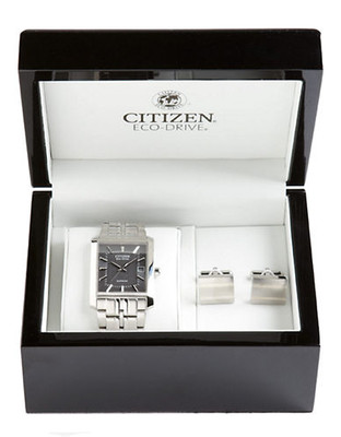 Citizen Men's Citizen Eco-Drive Sapphire Collection Gift Set Watch - Silver