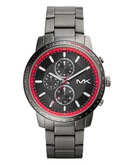 Michael Kors Mens Guntmetal Stainless Steel Granger Chronograph  Watch - Grey