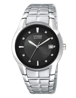 Citizen Mens Citizen Eco-Drive Dress Watch - Silver