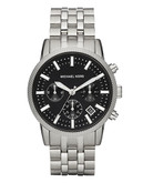 Michael Kors Men's Silver Tone Stainless Steel Scout Chronograph Watch - Silver