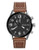 Michael Kors Mens Silver and Black Tone Tone Stainless Steel Hangar Chronograph  Watch - Brown
