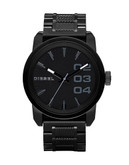 Diesel Men's  Round Black Ion-Plated Watch - Black