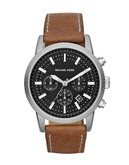 Michael Kors Men's Luggage Leather And Stainless Steel Scout Chronograph Watch - Brown