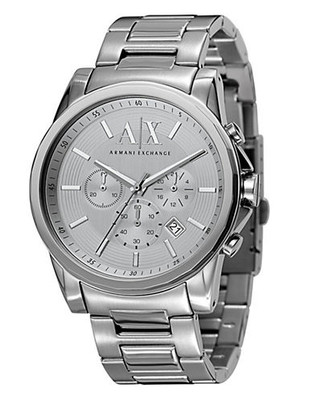 Armani Exchange Men's Round Watch - Silver
