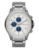 Armani Exchange Mens Classic Stainless Steel Watch - Silver