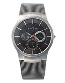 Skagen Denmark Men's   Titanium Mesh Chrono Watch - Grey