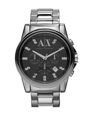 Armani Exchange Men's Banks Bracelet Stainless Steel Grey Watch - Silver
