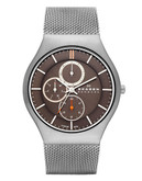 Skagen Denmark Aktiv Men'S Multifunction Titanium And Stainless Steel Watch - Silver