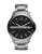 Armani Exchange Men's Round 3 Hand Stainless Steel Black Dial Watch - Grey