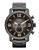 Fossil Mens Nate Stainless Steel  Smoke Watch - Silver