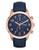 Fossil Townsman Chronograph Leather Watch   Blue - Blue