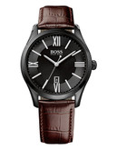 Hugo Boss Mens Ambassador Round Standard Watch - Brown