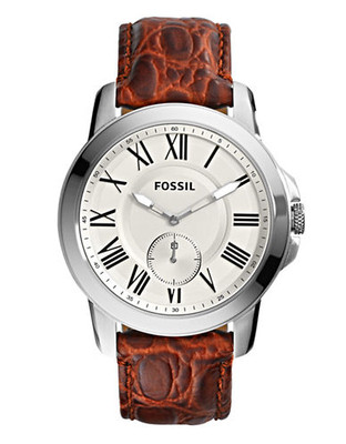 Fossil Mens Grant Standard 3hand with subsecond FS4963 - Brown