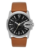 Diesel Men's Master Chief Leather Watch - Brown