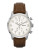 Fossil Townsman Chronograph Leather Watch - Brown - BROWN
