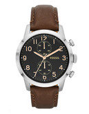 Fossil Townsman Chronograph Leather Watch - Brown - Brown