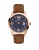 Guess Mens Honey Brown Genuine Leather Watch 43.5mm W0494G2 - BLUE