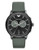Emporio Armani Mens Grey and Gunmetal Dual Eye on Grey Leather strap - grey