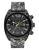 Diesel Mens DZ4324 Leather Watch - Grey