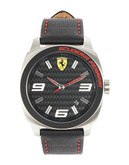 Ferrari Aereo Stainless Steel Watch with Nylon Strap - Black