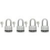 Magnum Laminated Padlock 1-3/4 In. With 1-1/2 In. Shackle - 4 Pack