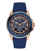 Guess Mens MultiFunction 2Tone Watch 46mm W0485G1 - BLUE