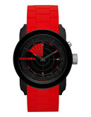 Diesel Men's Red Silicone Watch - Red
