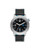 Adidas Manchester Stainless with Black Leather Strap - Black