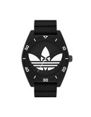 Adidas Santiago Oversized Black Silicone with White Trefoil - Black