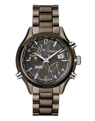 Timex Men's Intelligent Quartz World Time Watch - Grey