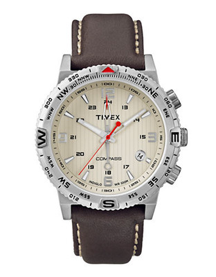 Timex Intelligent Quartz Compass Watch - Brown