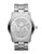 Michael Kors Ladies Oversized Silver Tone Stainless Steel Runway Three-Hand Glitz Watch - Silver