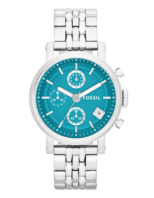 Fossil Original Boyfriend Three Hand Stainless Steel Watch - Silver