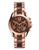 Michael Kors Rose Gold Tone Mini Bradshaw Watch with Tortoise Acetate - Rose Gold