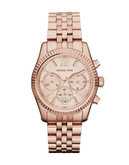 Michael Kors Women's Rose Gold Lexington Watch - Rose Gold Tone