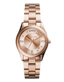 Michael Kors Womens Colette Mid Size 3 Hand Day Date - Rose Gold