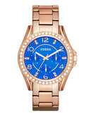 Fossil Riley Multifunction Stainless Steel Watch - Rose Gold-Tone - Rose Gold