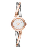 Dkny DKNY Silver and Rose Gold Watch - Rose Gold
