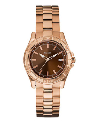 Guess Ladies Rose Gold Tone Watch W0469L1 - Rose Gold