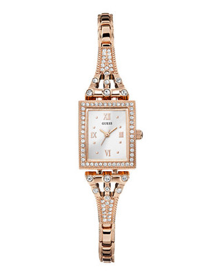 Guess Ladies Rose Gold Tone Watch with Crystal W0430L3 - Rose Gold