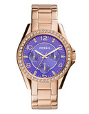Fossil Womens Riley Standard Multifunction ES3656 - Rose Gold