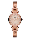 Fossil Georgia Mini Rose Gold Tone Stainless Steel Watch - Rose Gold