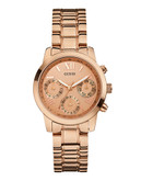 Guess Ladies ChronographLook Rose Gold Tone Watch 36.5mm W0448L3 - Rose Gold