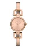 Dkny Rose Gold Plated Stainless Steel Bangle Watch - Rose Gold