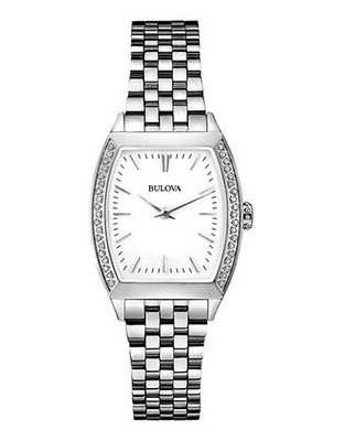 Bulova Ladies Diamond Case Watch - Silver