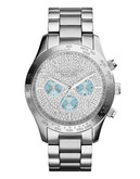 Michael Kors Womens Layton Mid Size Chronograph - Silver